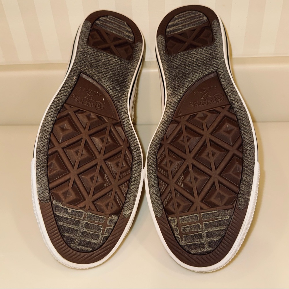 Converse Cream Waffle Print Textile Sneakers - Picture 15 of 16